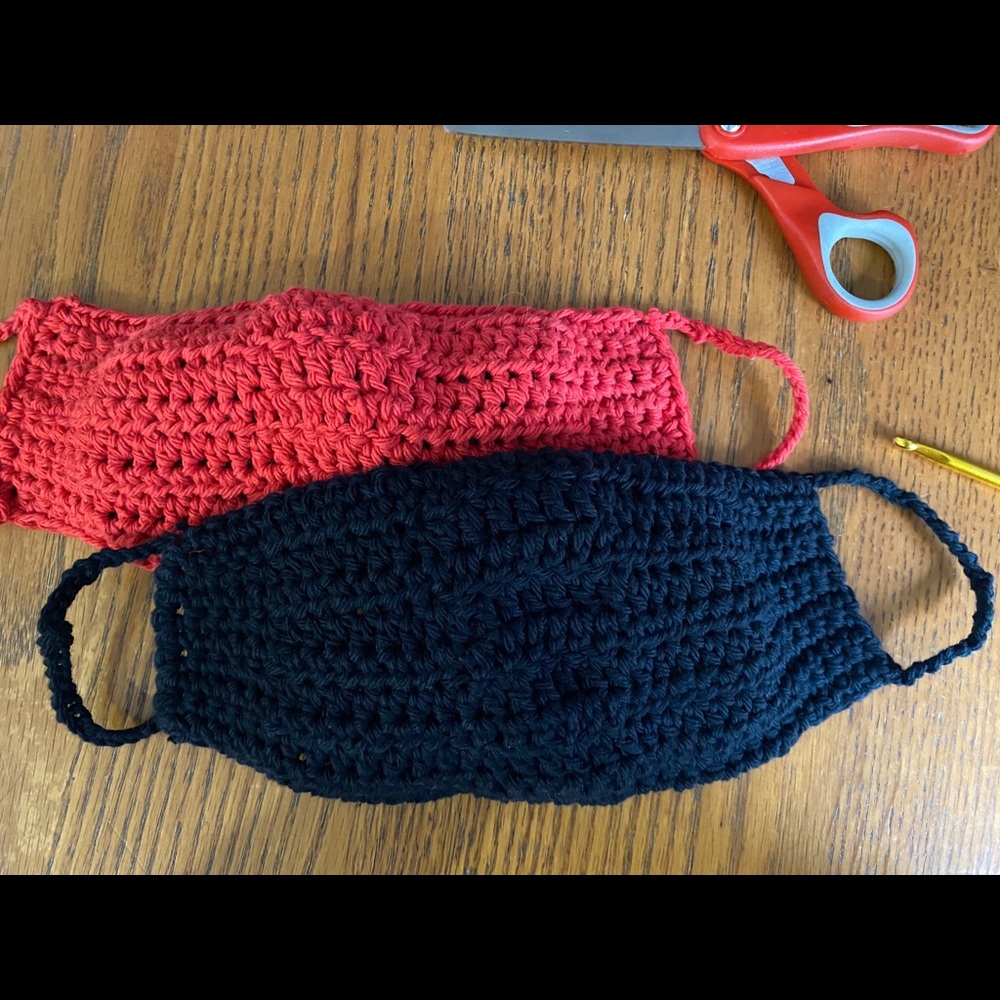 Crocheted face masks